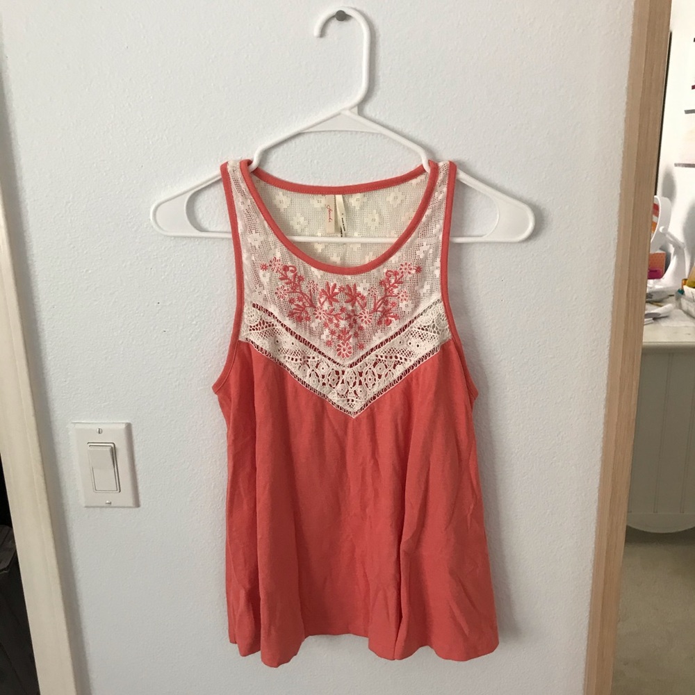 *last chance!!* Frenchi Embroidered Tank Top